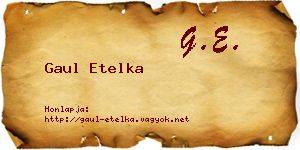 Gaul Etelka névjegykártya